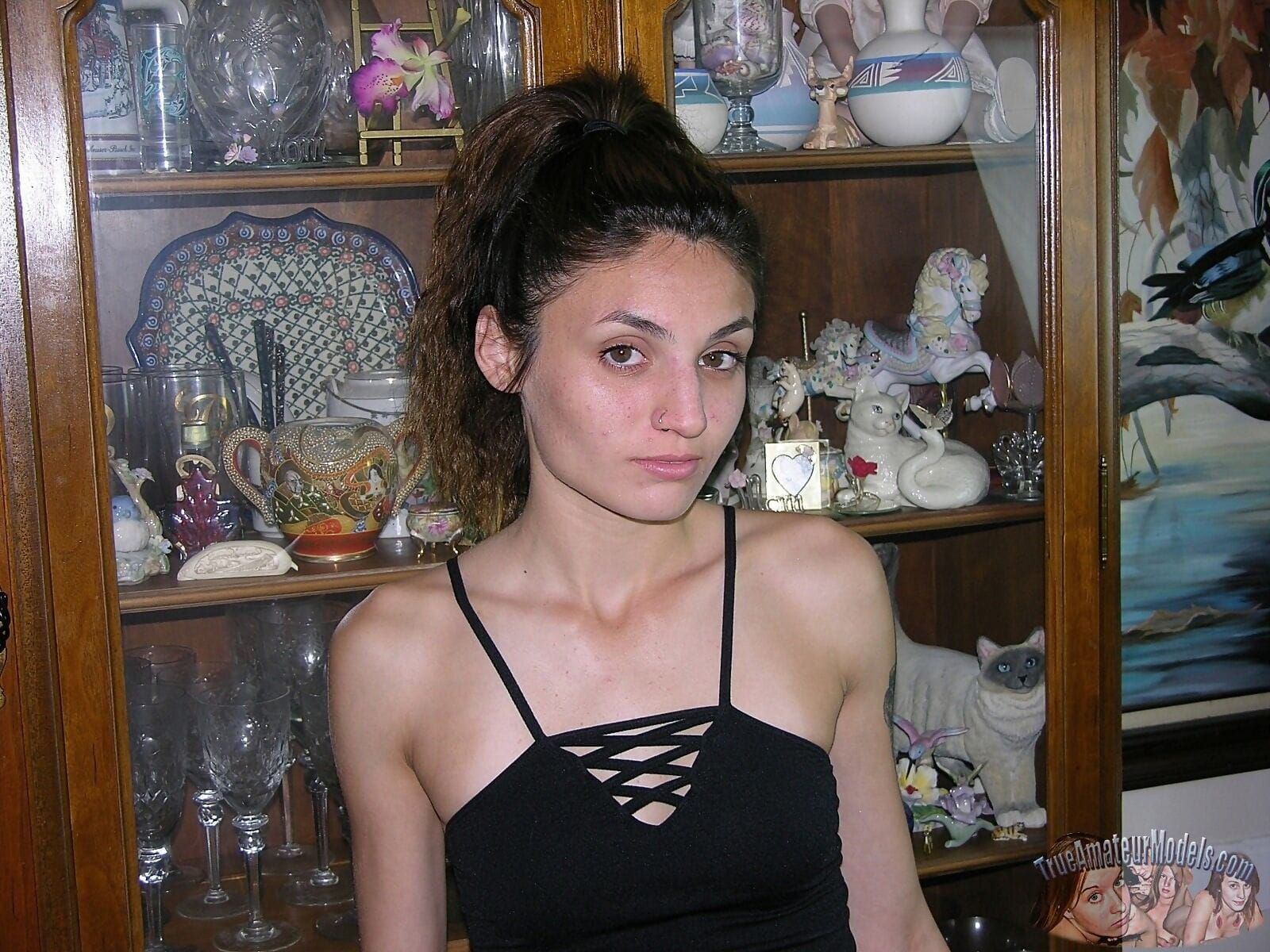 Amateur skinny italian girl modeling and spreading her pussy lip - part 1626 page 1